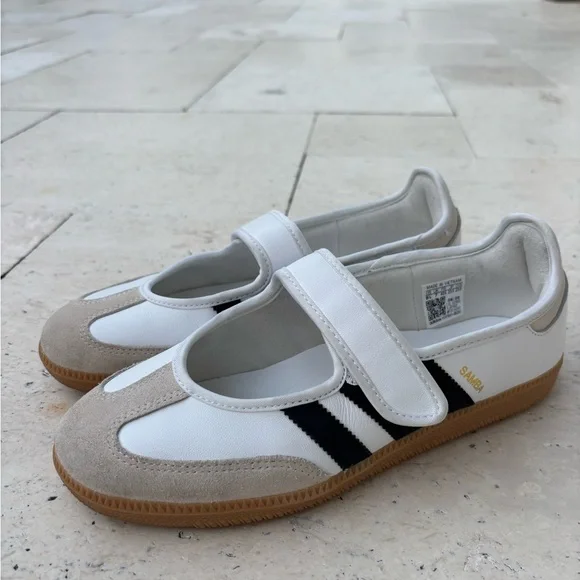Adidas Samba Jane white/alumina/black US 8.5 - Picture 1 of 6